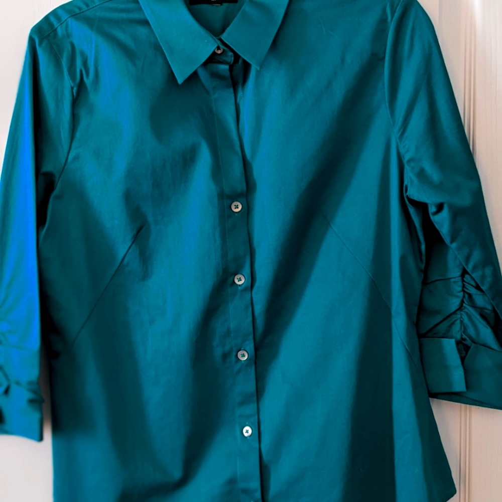 Banana Republic Emerald Green Button Down- Size 10